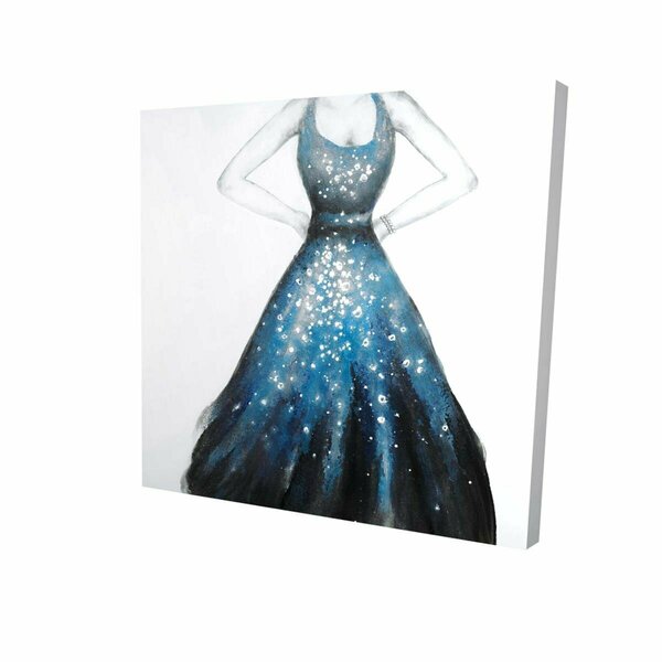 Fondo 16 x 16 in. Blue Princess Dress-Print on Canvas FO2789368